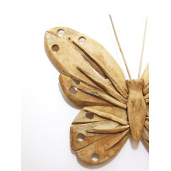 Motyl z drewna tekowego Dekoracja wisząca 60x45cm